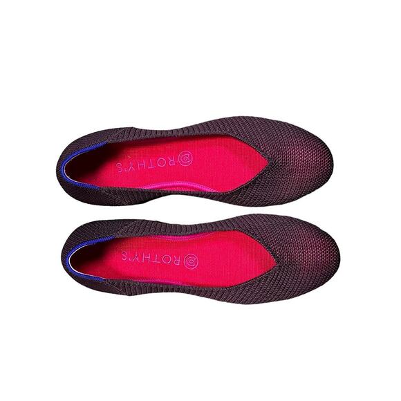 Rothy’s The Flat in Berry Lattice Retired Color Size 8.5 - Picture 3 of 8